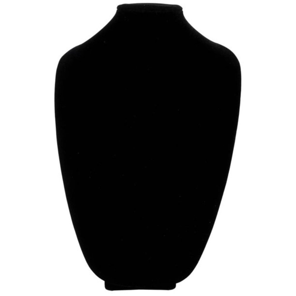 12" Black Velvet 3D Necklace Stand - Picture 2 of 4